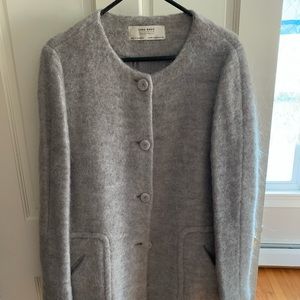 Zara Heather Grey Over Coat .. XL coat that has a light and classic look